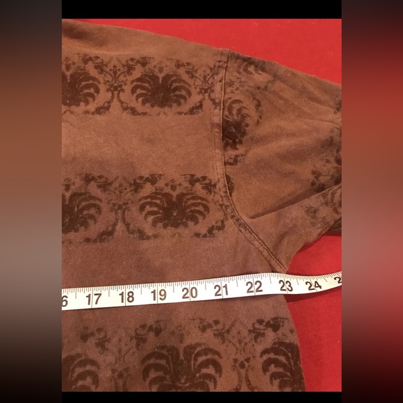 Vintage Pele Pelle BROWN velvet POLO shirt Marc Buchanan XL mens embroidered 3D - Picture 13 of 16